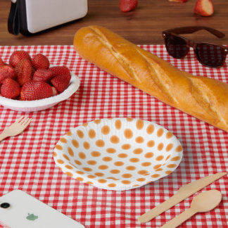 Plato de Papel - Puntos Naranjas con Bordes Difuso