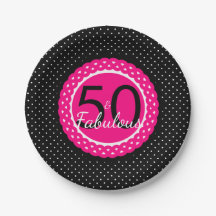 Puntos Negros Rosa Brillante 50 y Fiesta de Cumple