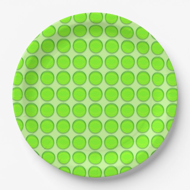 Plato de Papel - Puntos Verdes (Anverso)
