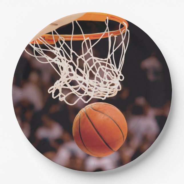 Plato De Papel Puntuación del baloncesto (Anverso)