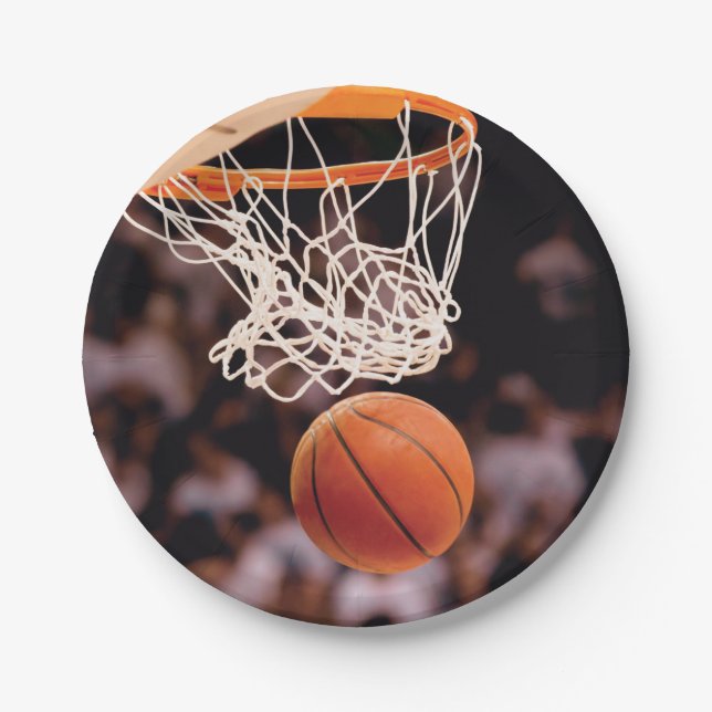 Plato De Papel Puntuación del baloncesto (Anverso)