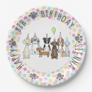 Plato De Papel Puppy Dog Birthday Pawty