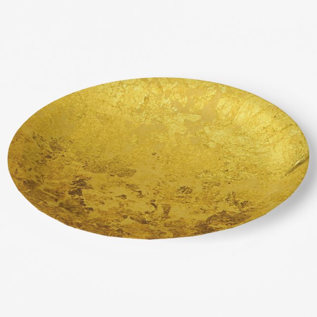 Plato De Papel PURE GOLEAF Pattern + tu texto / foto (Angular)