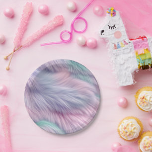 Plato De Papel Puro arcoiris pastel