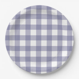 Plato De Papel Purple and White Dainty Buffalo check
