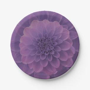 Plato De Papel Purple Dahlia