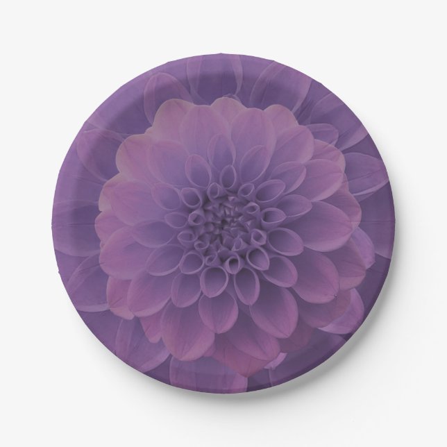 Plato De Papel Purple Dahlia (Anverso)