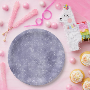 Plato De Papel Purple Dream Sparkle
