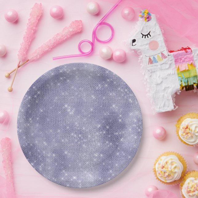 Plato De Papel Purple Dream Sparkle (Fiesta)