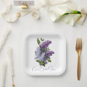 Plato De Papel Purple Lilacs Bridal Shower