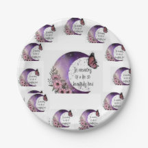 PURPLE 💜 💜 MOON DISIGN INPaper Plate