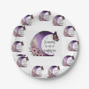 Plato De Papel PURPLE 💜 💜 MOON DISIGN INPaper Plate