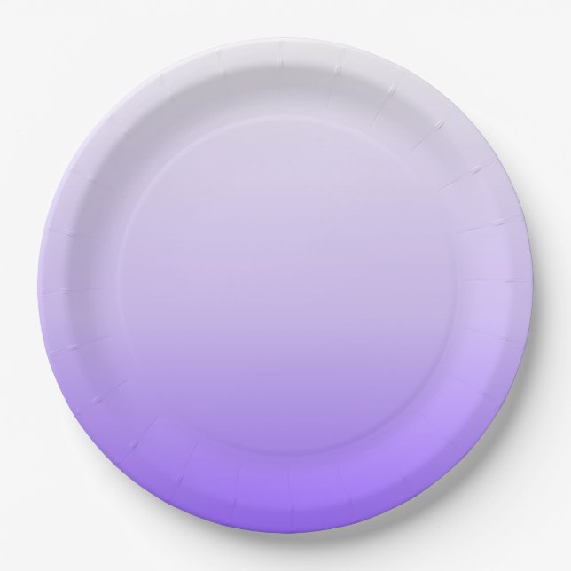 Plato De Papel Purple Ombre Gradient (Anverso)