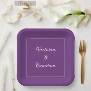 Plato De Papel Purple Personalizado
