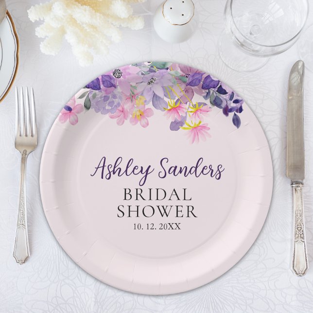 Plato De Papel Purple Spring Garden Bridal Shower  (Subido por el creador)