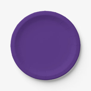 Plato de papel púrpura monstruo