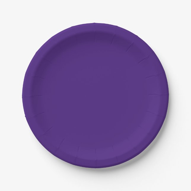 Plato de papel púrpura monstruo (Anverso)