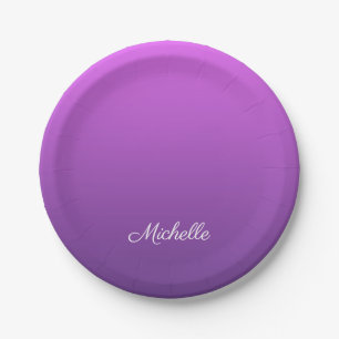 Plato De Papel Púrpura personalizado