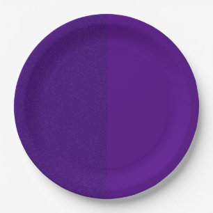 Plato de Papel Purpura Personalizado con Mitad Bri