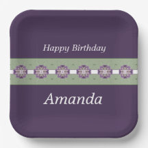 Púrpura Profundo Con Acentos Florales