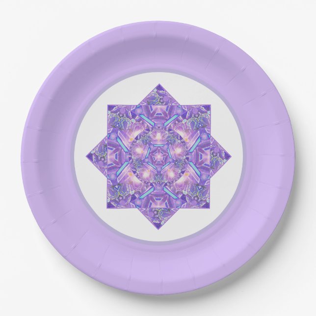 Plato De Papel Púrpura W1 (Anverso)