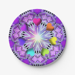 Plato De Papel púrpura W2