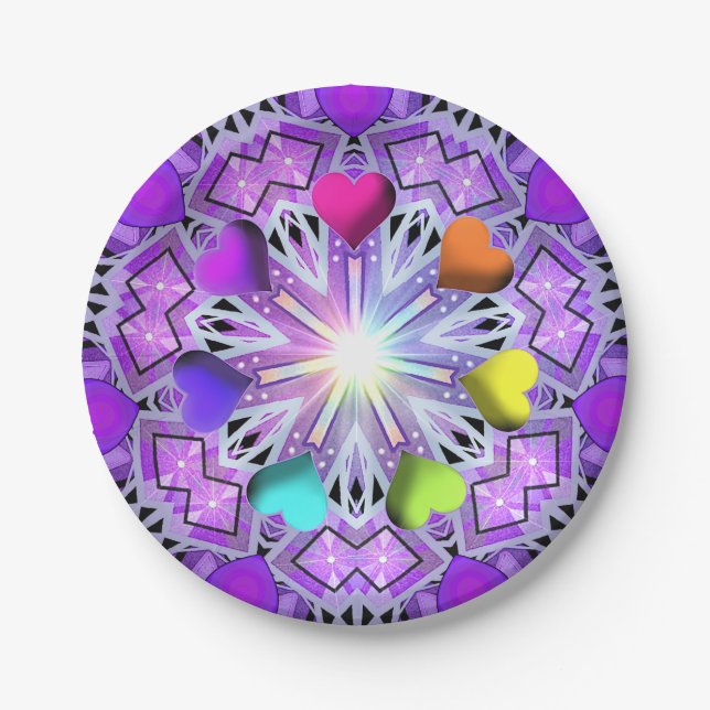 Plato De Papel púrpura W2 (Anverso)