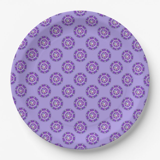 Plato De Papel Púrpura W2 (Anverso)