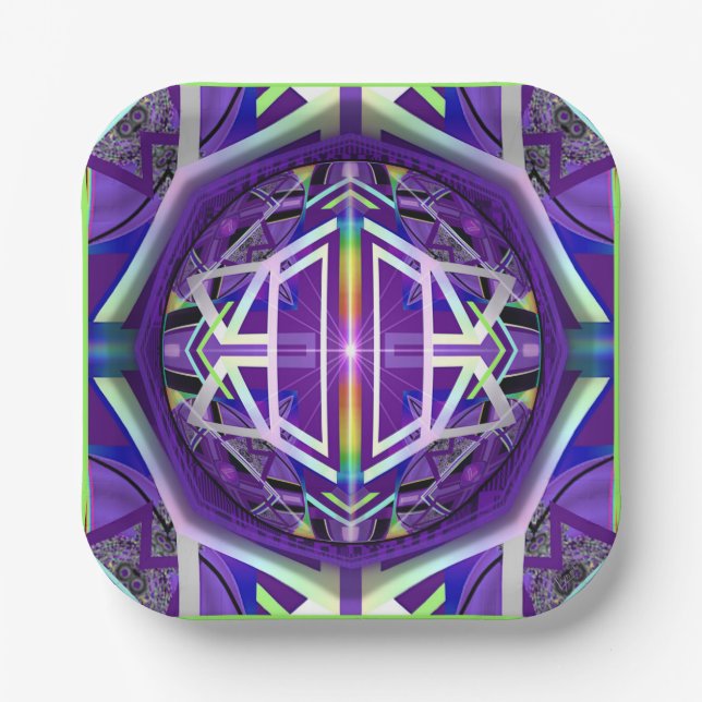 Plato De Papel Púrpura W3 (Anverso)