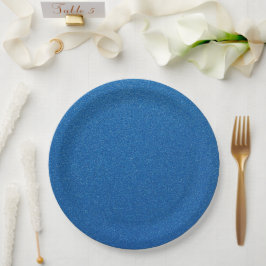 Plato De Papel Purpurina azul, espárrago, fondo Purpurina