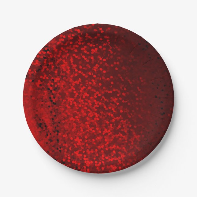 Plato De Papel Purpurina bokeh sparkke print (Anverso)