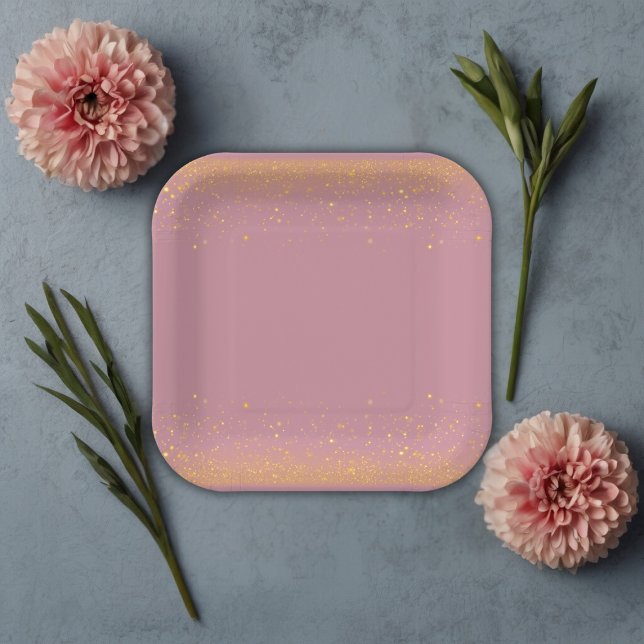 Plato De Papel Purpurina chisporroteante Baby Shower con globo ae (Subido por el creador)