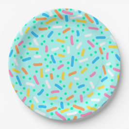 Plato De Papel Purpurina para helado