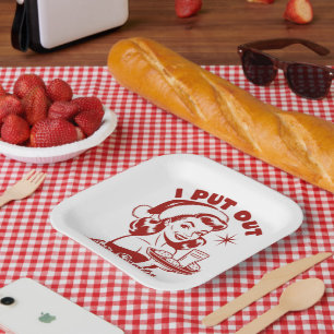 Plato De Papel Puse para Santa Snarky Navidad Sarcástico 
