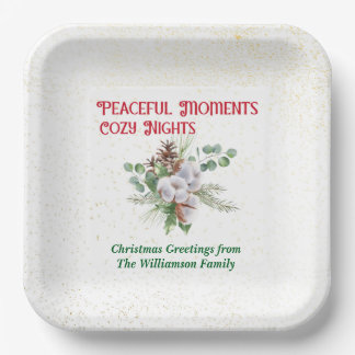 Plato De Papel Pussy Willow Catkin Bouquet Christmas