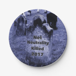 Plato De Papel QEPD Neutralidad neta Gravestone