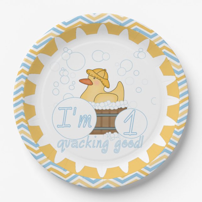 Plato De Papel Quacking Good Duck 1Happy Birthday Paper Plates (Anverso)