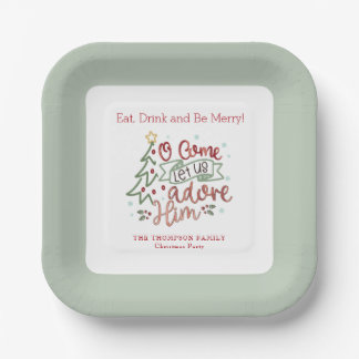 Plato De Papel Que Adoremos A Sus Navidades