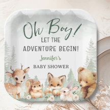 Que Comience La Aventura Niño Shower De Bebé Bosqu