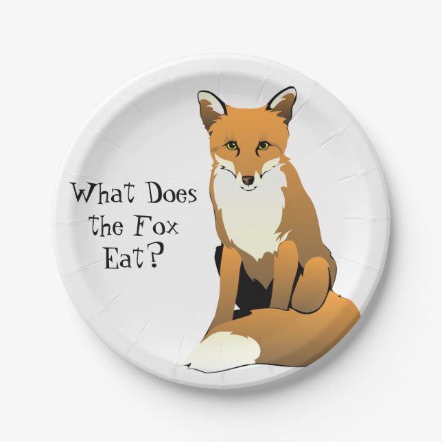 Plato De Papel ¿Qué el Fox come? Placas de papel (Anverso)
