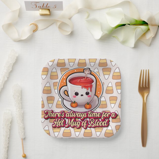 Plato De Papel ¡Qué Halloween! 👻 (Boda)