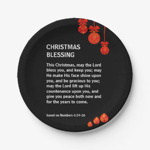 Plato De Papel QUE JEHOVAH TE BENDIGA 6 Navidades