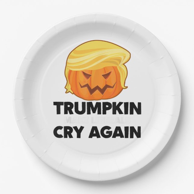 Plato De Papel Que los liberales lloren de nuevo Trumpkin Hallowe (Anverso)