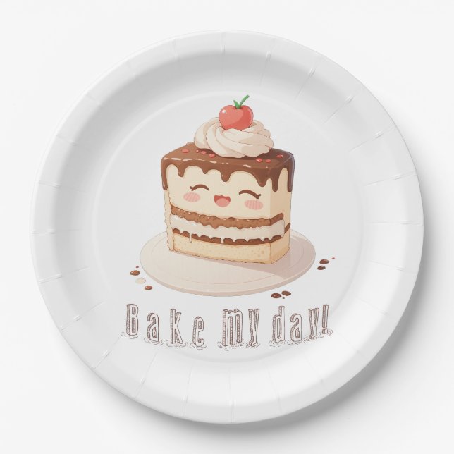 Plato De Papel ¡Que me haga el día! (Anverso)