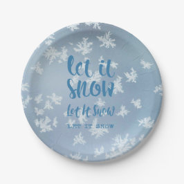 Plato De Papel Que Nieva, Que Nieva, Que Nieva.