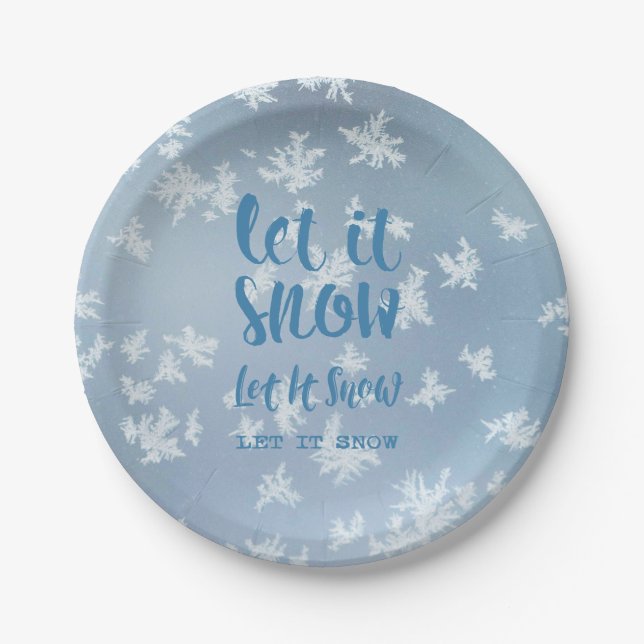 Plato De Papel Que Nieva, Que Nieva, Que Nieva. (Anverso)