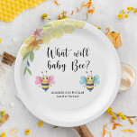 Plato De Papel Qué será el bebé<br><div class="desc">Qué revelará el sexo de las abejas bebé fiesta. Invitar a la familia y amigos a celebrar la llegada de su bebé con esta abeja acuarela con temática floral de ducha de bebé género revelar fiesta! Personalice su información. Elementos coincidentes disponibles.</div>