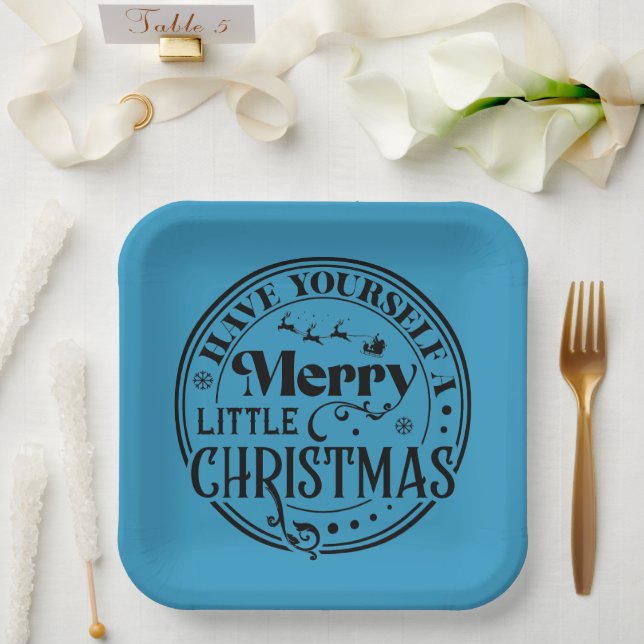 Plato De Papel Que te tengas unos buenos Navidades (Boda)