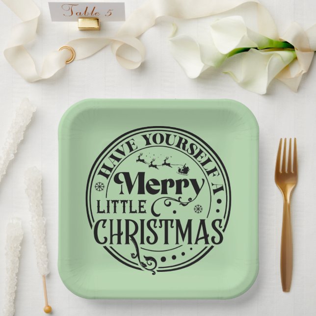 Plato De Papel Que te tengas unos buenos Navidades (Boda)