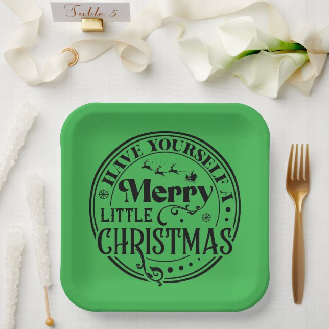 Plato De Papel Que te tengas unos buenos Navidades (Boda)